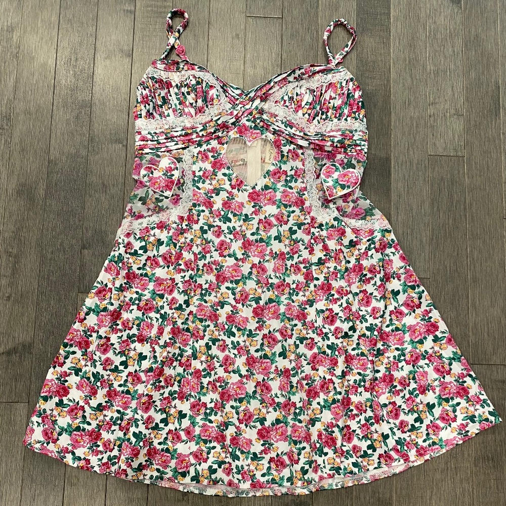 🎉HOST PICK 🎉 NWT For Love and Lemons 🍋 Heart Bloom Slip Dress - Picture 5 of 6